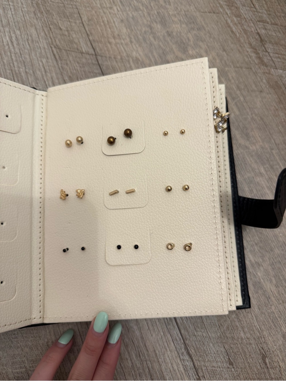 H&M Gold and Black Mixed Stud Earring Set and Book